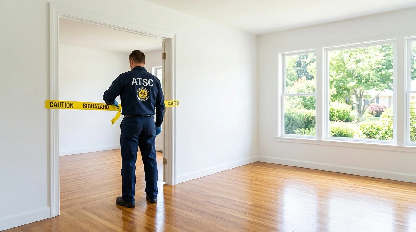 Certified biohazard cleanup crew performing Decomposition Cleanup in Cleveland Heights